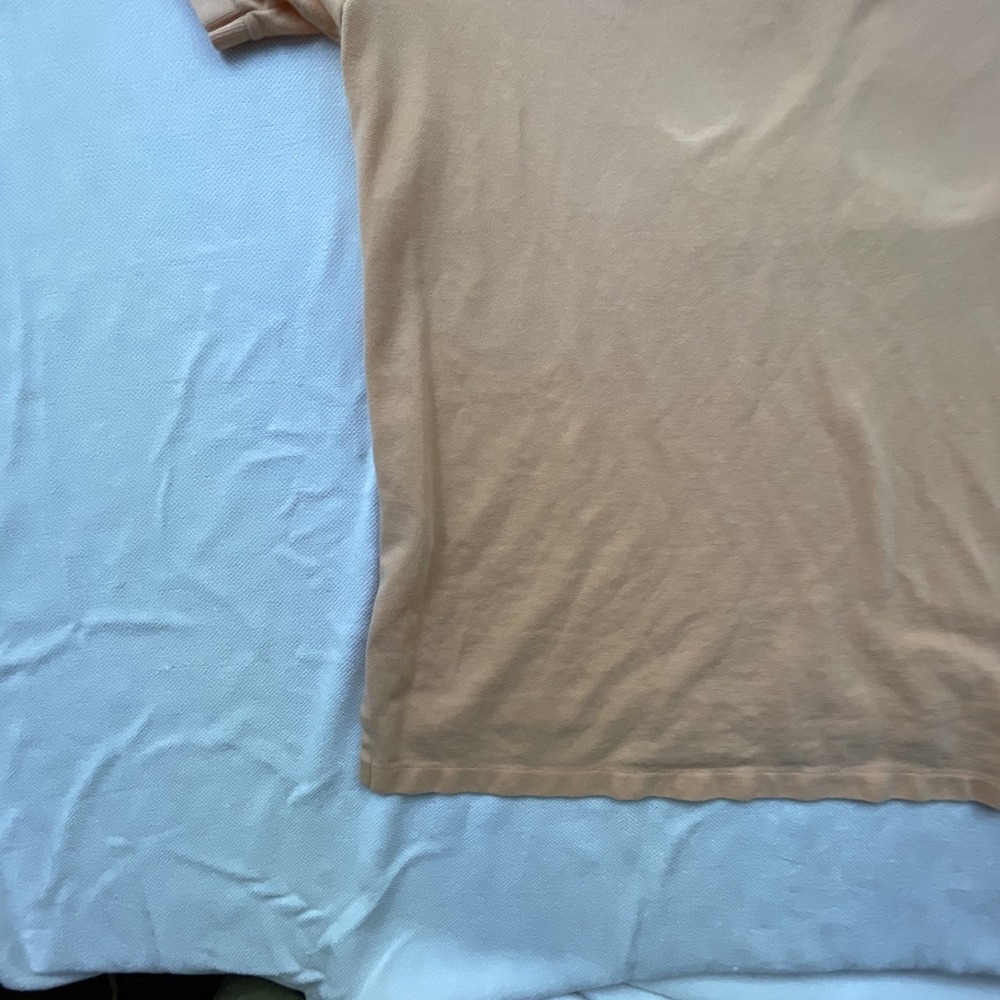Polo Ralph Lauren Men's Peach Polo Shirt SIZE M Classic Fit BLUE Pony Logo VTG - Picture 11 of 12